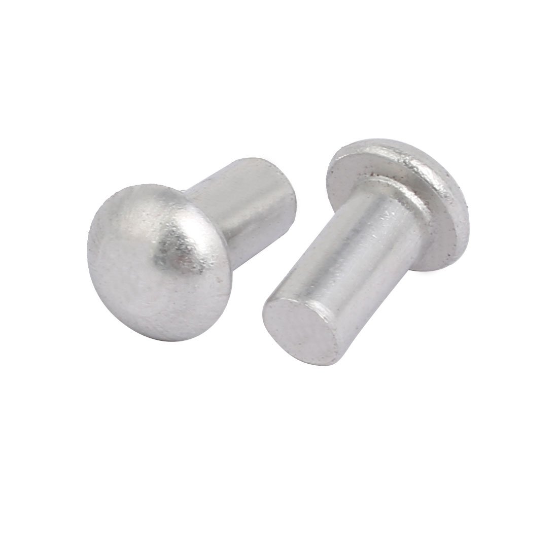 Uxcell 100pcs M4 X 8mm Aluminum Solid Rivets - Half Round Head Silver Rivet Fasteners