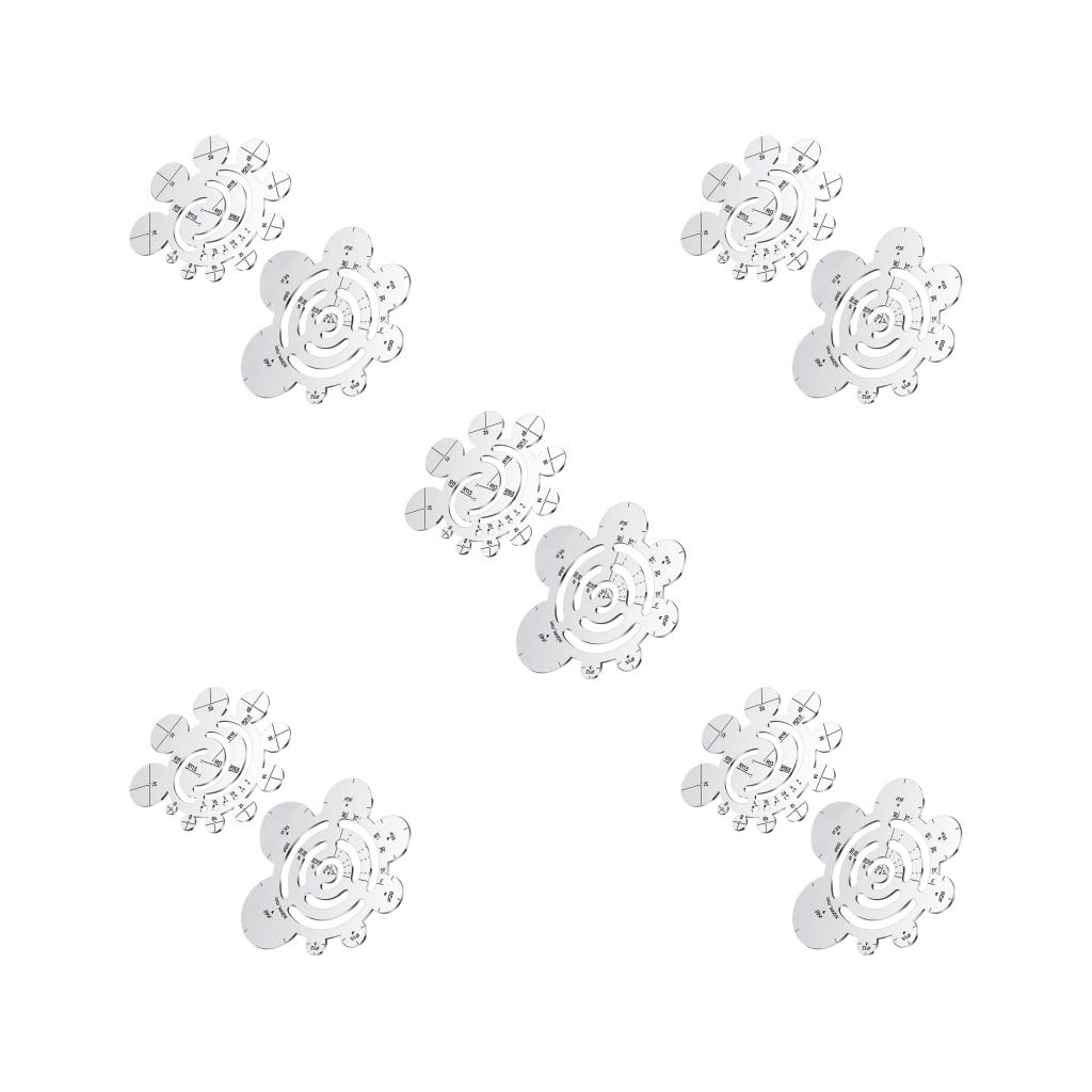 5 set di 2 righelli da disegno fai da te in pelle per lavori in pelle accurati righelli da taglio gadget