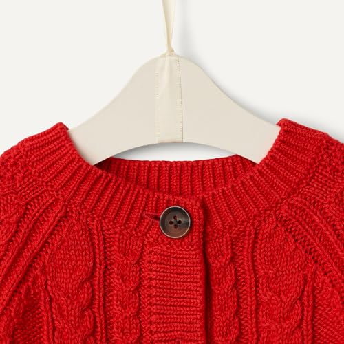 Image of Amazon Essentials x Sofia Grainge Unisex Toddlers and Babies' Cable Knit Cotton Fisherman Cardigan Sweater