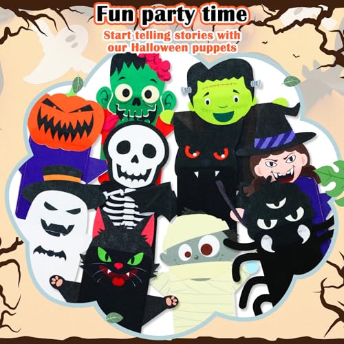 Sonwyoung SONWYOUNG-PUPPET-20 10 Pcs Halloween Hand Puppet Felt Hand Glove Puppet Halloween Puppet Education Cute Halloween Toys Halloween Characters Hand Puppet thumb #3