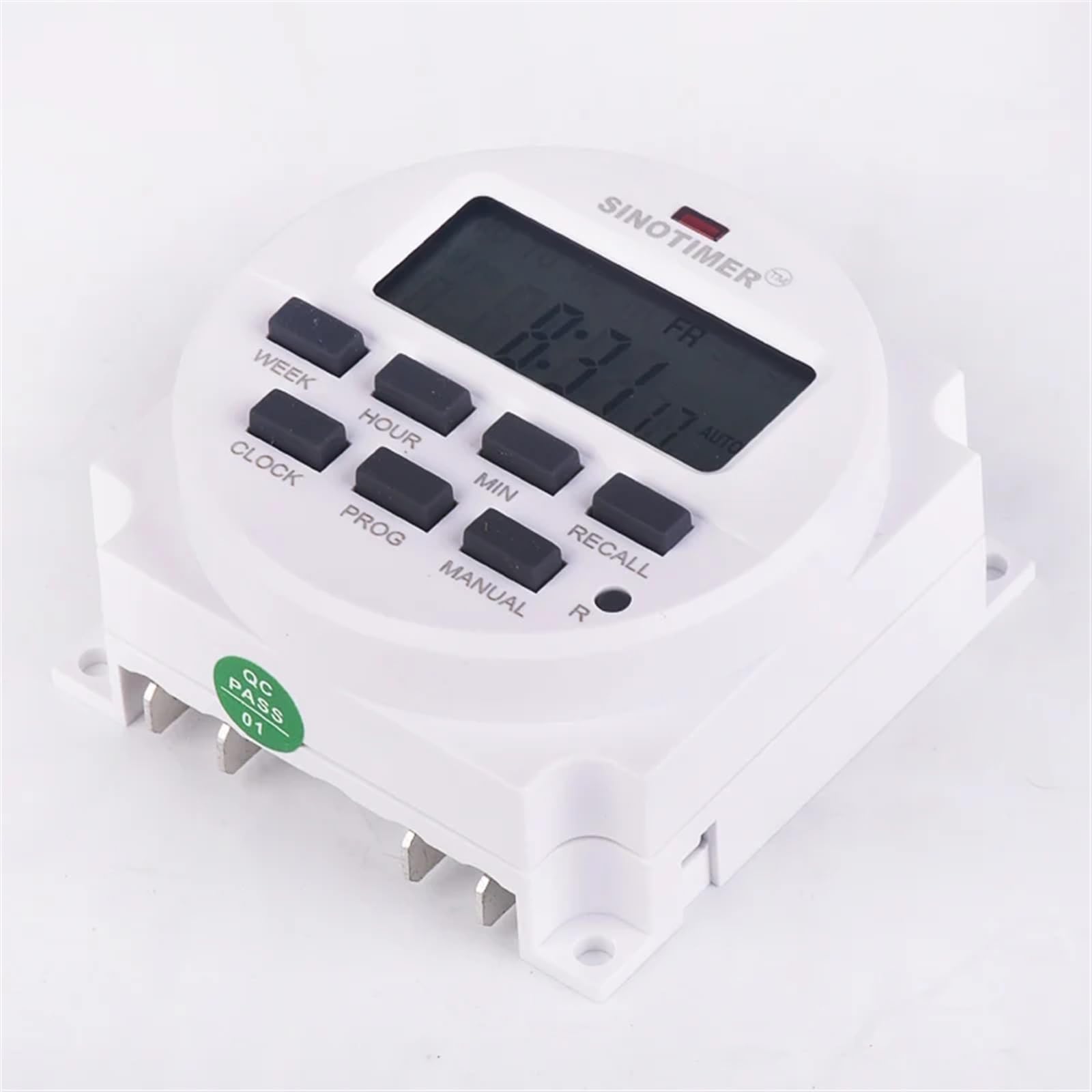 TM618H Salida de Voltaje de Contacto húmedo DC 12V 24V AC 110V 120V 220V 230V Volt Digital 7 días Temporizador programable Interruptor relé de Tiempo(220V Timer)
