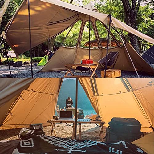 Tenten Buitenkampeertenten 4 personen - Draagbare waterdichte piramide-tipi-tent Octagon Tipi-tent for volwassenen Indiase tenten met fornuisgat Camping Steeple Yurt-tent - Afbeelding 6