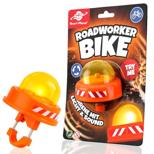 Sonnette de vélo pour enfant, design constructeur, sonnerie de camion, avec clignotant jaune, pour guidon de vélo, sirène de vélo électrique, batterie...