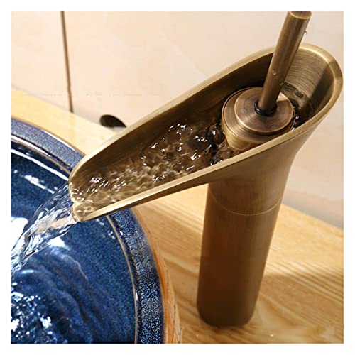 Robinet de lavabo pivotant anti-éclaboussure en cuivre chaud et froid