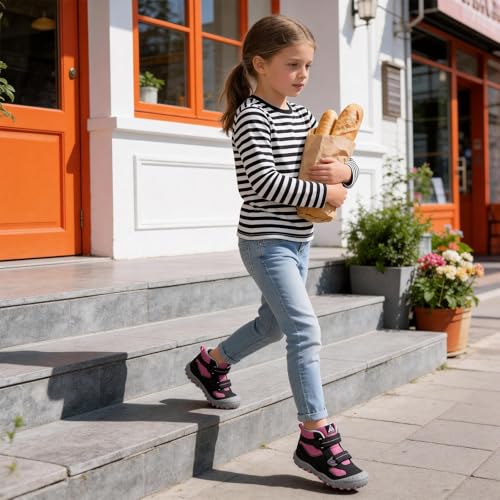Image of Mishansha Kids Water Resistant Hiking Boots, Boys Girls Anti Collision Anti-Skid Athletic Outdoor Ankle Adventure Trekking Shoes