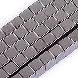  Sweet & Happy Girl\'s store 4mm Quadratisch Schwarz unmagnetischer Hämatit Perlen Strang 15 Zoll Schmuckherstellung Perlen