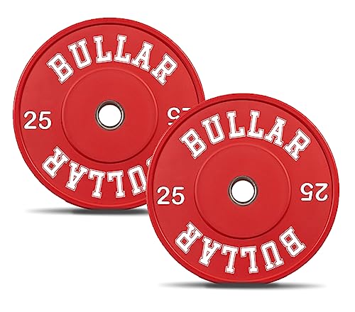 Image of BULLAR Olympic Color Rubber Bumper Plates Weightlifting Gym spare plates (50 KG SET (25KGX2))
