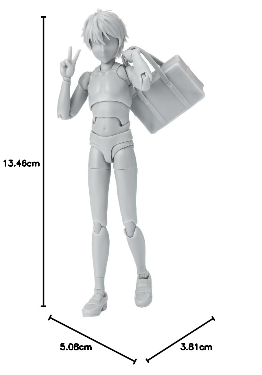 TAMASHII Nations - Tamashii - Body-Kun -School Life- Edition DX Set (versión de Color Gris), Figura de acción Bandai Spirits S.H.Figuarts