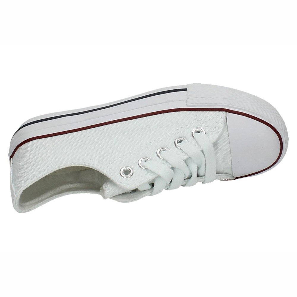 DEMAX Lonas Blancas Mujer Zapatillas Blanco