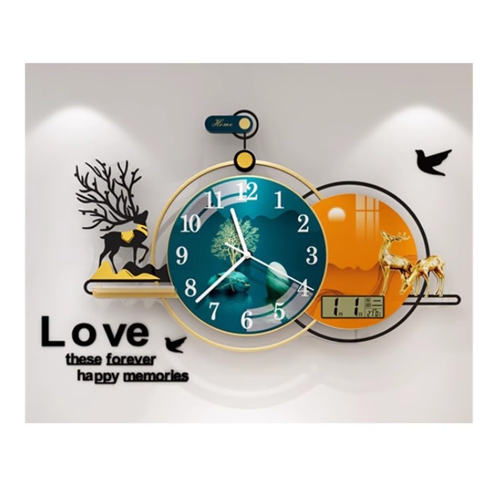 DFHS46JK Wall Decor Home Living Room Wall Decoration Clock, Silent for living room decor