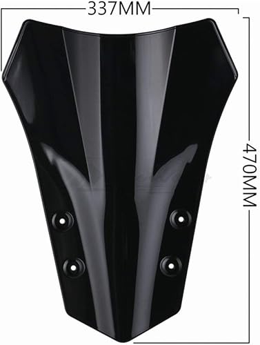 Miniatura 4 de Motorcycle Windshield Motorcycle Accessories Double Bubble Windshield WindScreen Compatible with MT-09 Compatible with Tracer MT09 FJ09 FJ-09