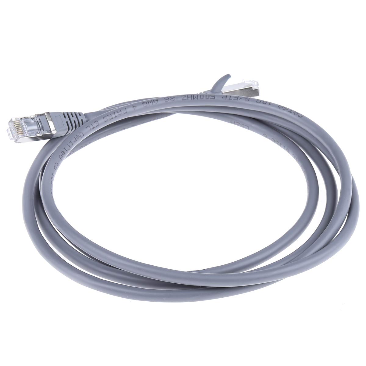 RS PRO Câble Ethernet Cat.6a - 2 m - Gris - Fiche A RJ45 S/FTP - B RJ45 - LSZH