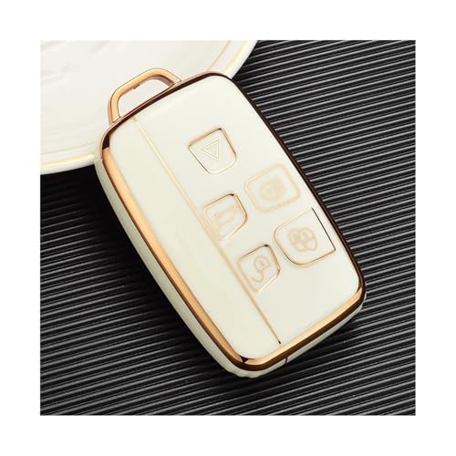 Coque clé voiture TPU blanc évite les rayures de télécommande Land Rover Velar Evoque