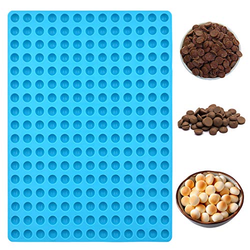 221-Cavity silicone chocolate drop mold, Small Round Silicone Mold, Baking Mat, Semi Sphere Gummy Sweet Candy Molds for Caramels Cookies Ganache Jelly Pet Treats Baking Mold Small Decorations (Blue) 221-Cavity silicone chocolate drop mold, Small Round Silicone Mold, Baking Mat, Semi Sphere Gummy Sweet Candy Molds for Caramels Cookies Ganache Jelly Pet Treats Baking Mold Small Decorations (Blue)