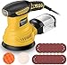 Ginour 6+Max Variable Speed Random Orbit Sander, 5-inch Sander with 10Pcs Sandpapers, Efficient Dust Collection System, Ideal for Sanding, Finishing, Polishing Wood