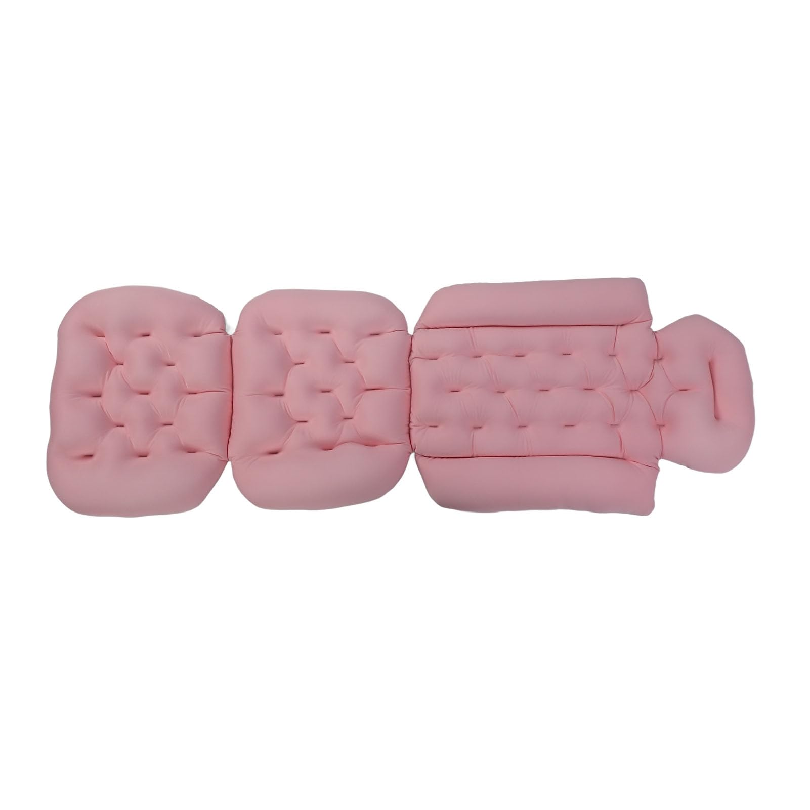 Sxhlseller Cuscino da Bagno per Tutto il Corpo Comodo Design Ergonomico Previene lo Scivolamento per Adulti Spa con Ventose per Vasca da Bagno Hot Springs Mesh 50 Pollici (PINK)