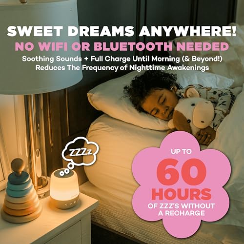 SlumberPod SlumberCalm 2-in-1 Sound Machine with Light for Kids | Baby Sleep Soother | White Noise Machine Baby | Nature Sounds | 8 Night Light Colors | Sound Machine | Rechargeable - Image 7