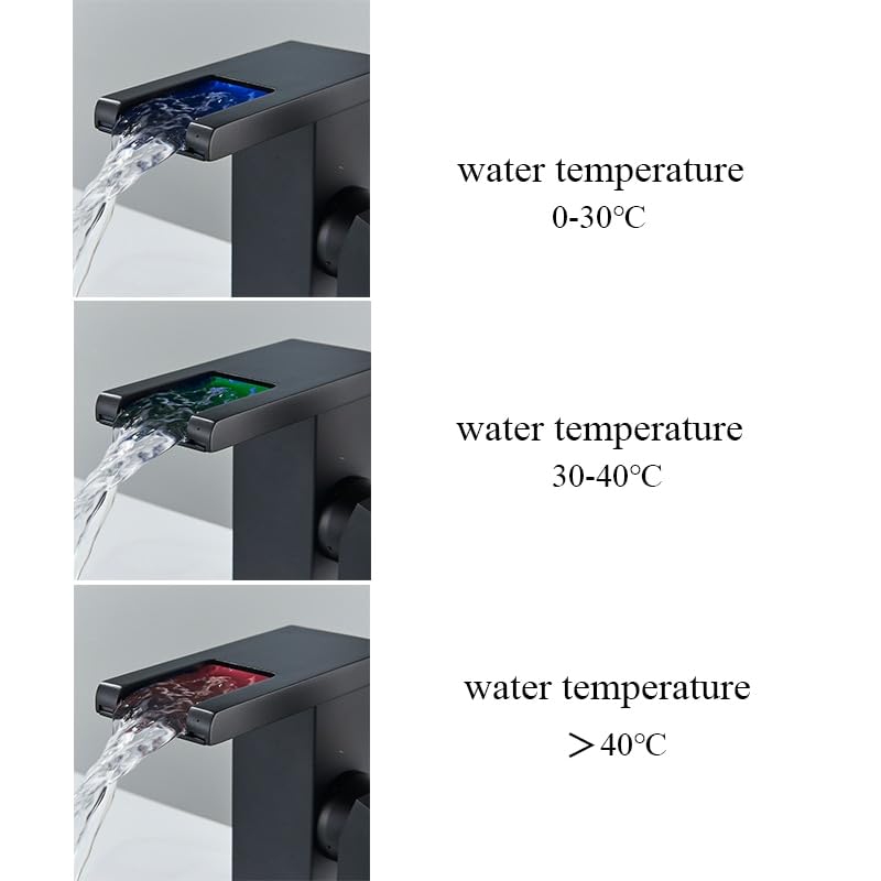 Grifo LED para baño en latón macizo con control monomando de alta precisión 2
