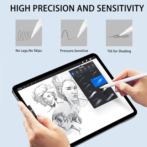 Image of 4Pcs Apple Pencil Tips Replacement for 1st /2nd Gen, USB-C & Pro - Highly Sensitive iPad Pencil Tips, Durable & Precise Nibs for iPad Pro /Mini /Air - Compatible with Apple Pencil Models