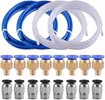 Pour Filament 1.75mm Alfawise C30 1m PTFE Bowden Tube Extrudeuse PC4-M6 PC4- M10 Raccord De Connecteur Pneumatique Pour Imprimante Teflon Plomberie Tube Ptfe