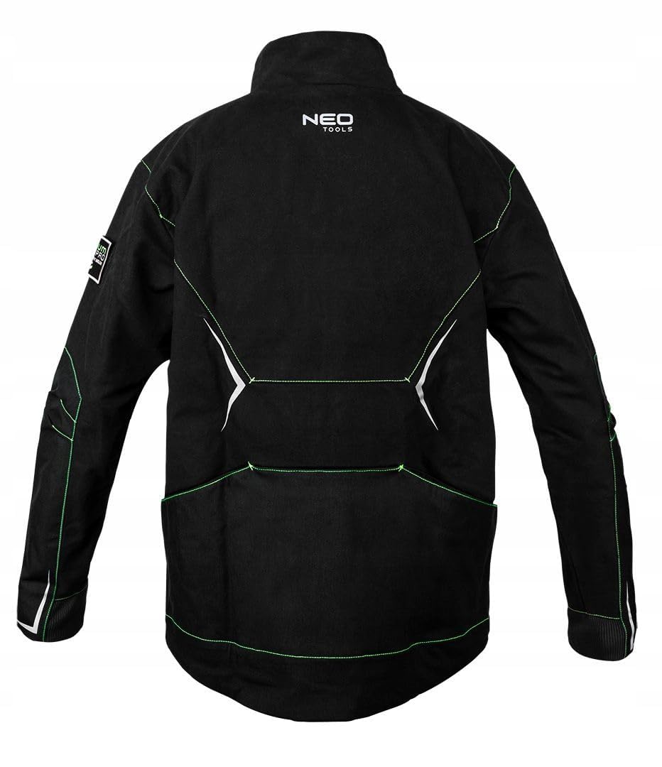 NEO TOOLS Abbigliamento da lavoro: set tuta da lavoro con pantaloni e giacca da lavoro, set di abbigliamento da lavoro per meccanici, abbigliamento da lavoro set salopette resistenti molte tasche