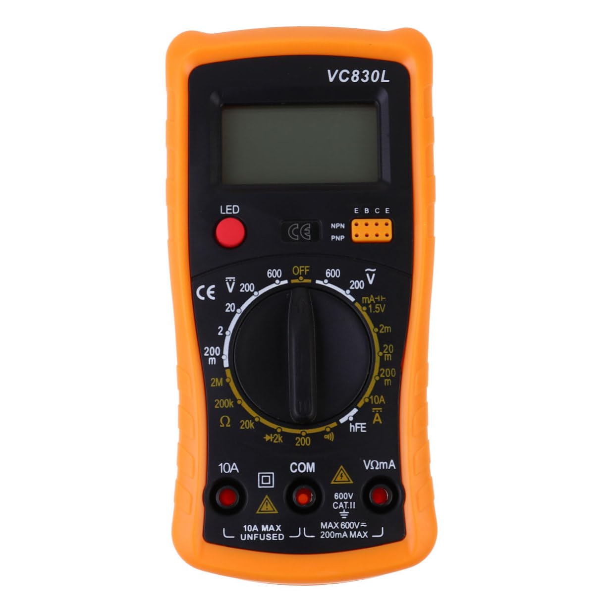 Cabilock Digital Clamp Meter Multimeter True Ac/dc Voltage Resistance Continuity Capacitance Frequency Temperature for Electricians DIY Home