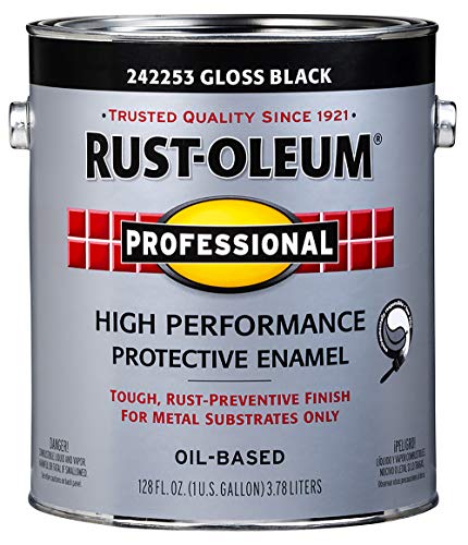 Rust-Oleum 242253 Black Professional Oil-Based High Performance Protective Enamel 100 VOC 1 Gal