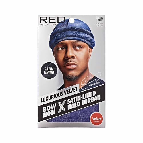 Image of Red by Kiss Bow Wow Premium Satin Mens Turban - Anti Breakage Moisture Retention, Stylish Soft Light Comfort Headwear
