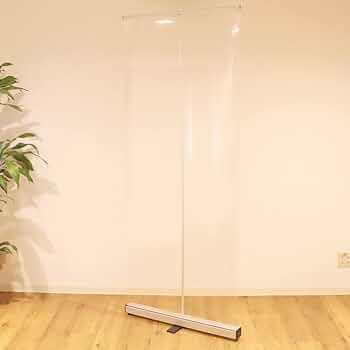 持ち運べる 自立式 床置き型ロールパーテーション 床置き式 プロジェクタースクリーン 100インチ 16:9 移動