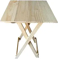 Mesa Dobrável de Madeira Pinus | Prática, Compacta e Ideal para Ambientes Externos