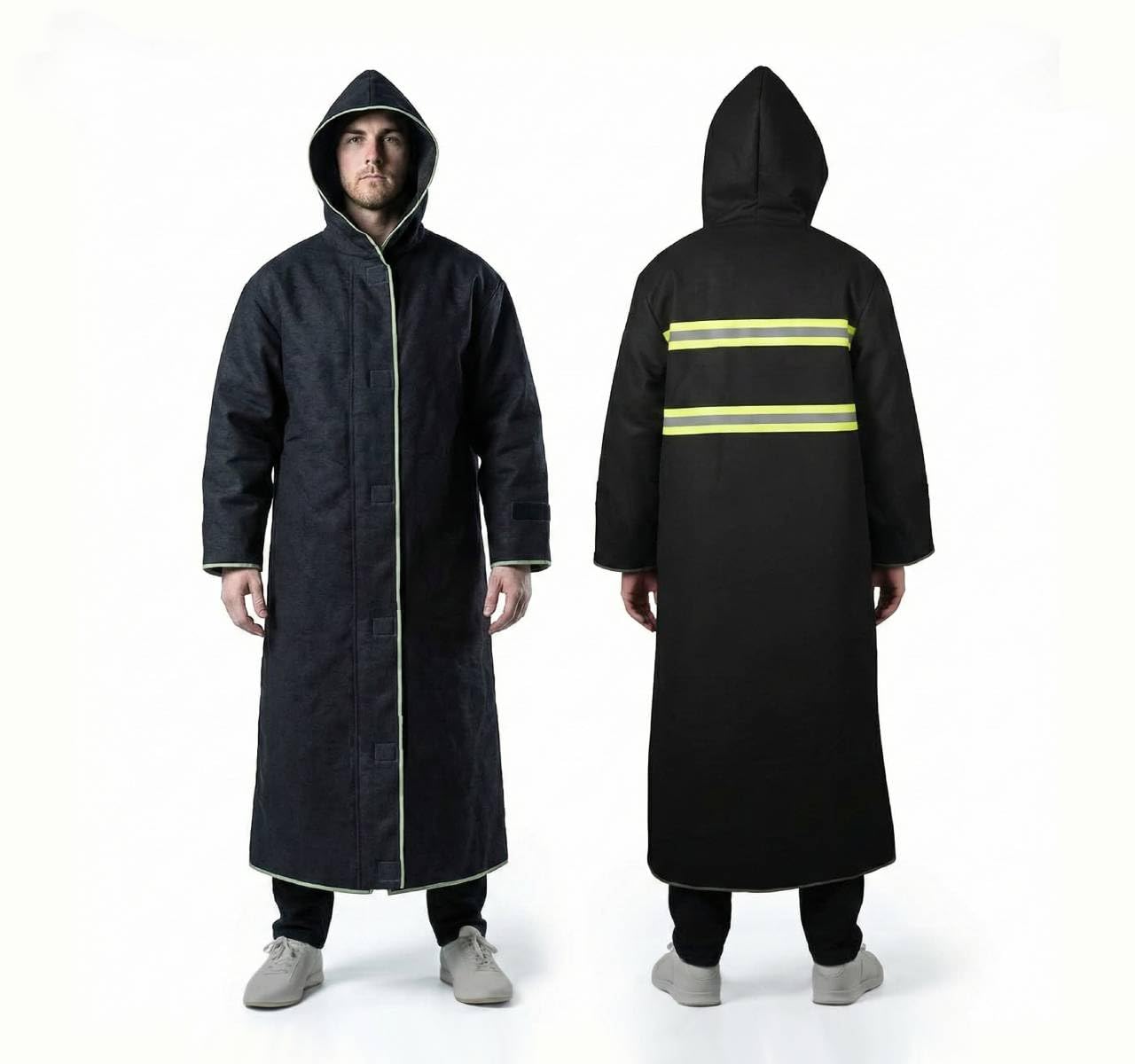 Utypee Fireproof Cloak with Hood for Home Emergency - Advanced Carbon Fiber Wearable Fire Blanket (Fiberglass Free), Heat Resistant Poncho for Fire