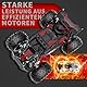 Carox Ferngesteuertes Auto,2.4 GHz 28 km/h RC Auto,1:18 Off Road Monstertruck mit Scheinwerfer und Fahrgestellbeleuchtung Crawler Truck Spielzeug