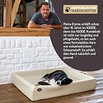 SABRO KUDDE Orthopädisches Hundebett – Martin Rütter – Hochwertiges Kunstleder – Waschbar & Wasserabweisend – Ergonomisch – Premium Haustierzubehör für Mittelgrosse, Grosse Hunde L in Beige – Bild 2
