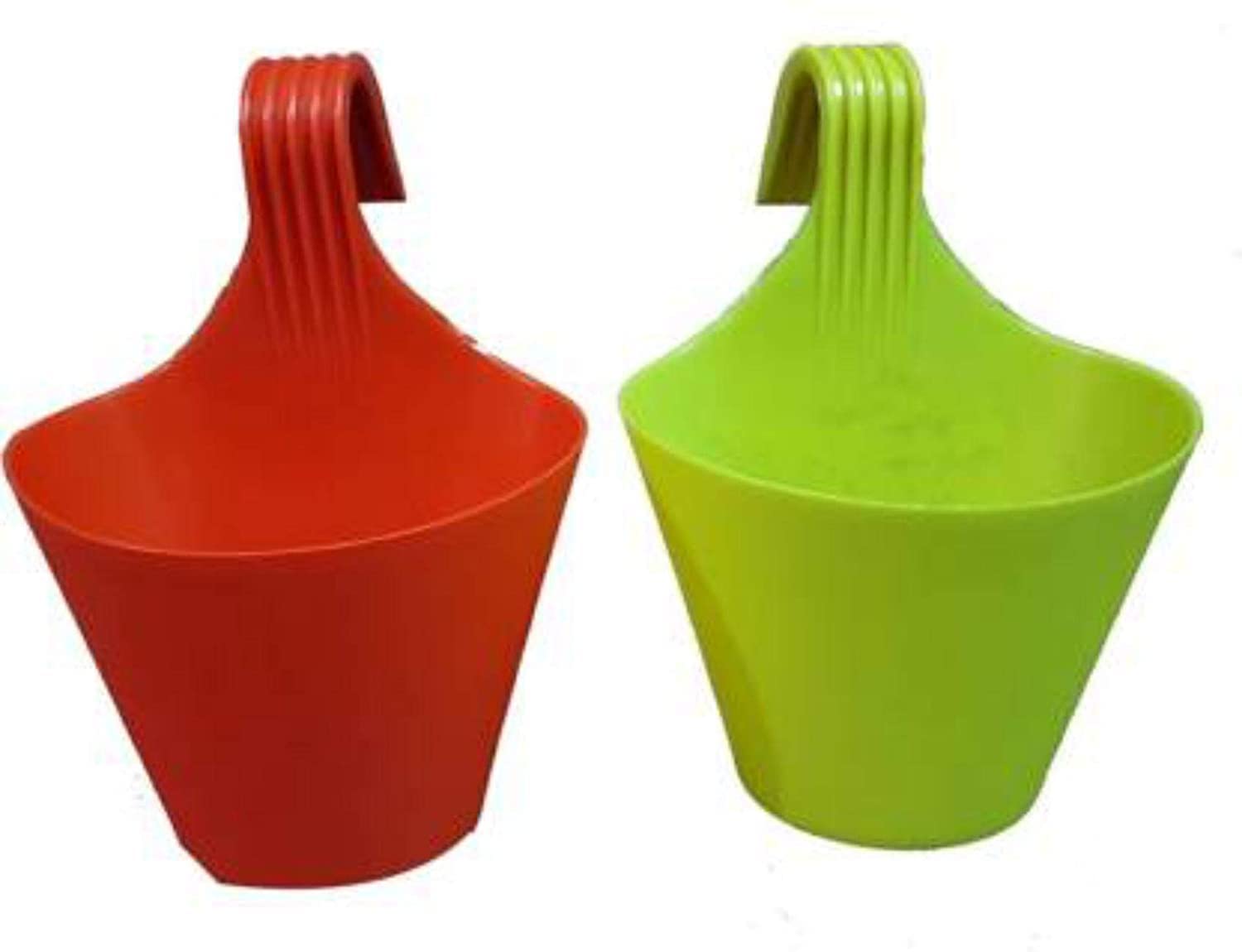 PlantaZee Plastic Hanging Planters for Plants Railing Flower Pots (Multicolour, Set of 2) Plant Container Set (Pack of 2, Plastic) (B09MFGH3SD) Amazon Price History, Amazon Price Tracker