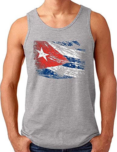 Camiseta Tank Top de Hombre OM3 con Bandera de Cuba Vintage tallas de S a 4XL