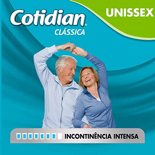 Fraldas para adultos Cotidian Clássica Unissex - Incontinência Intensa, 7 unidades, Tamanho XG, Cint
