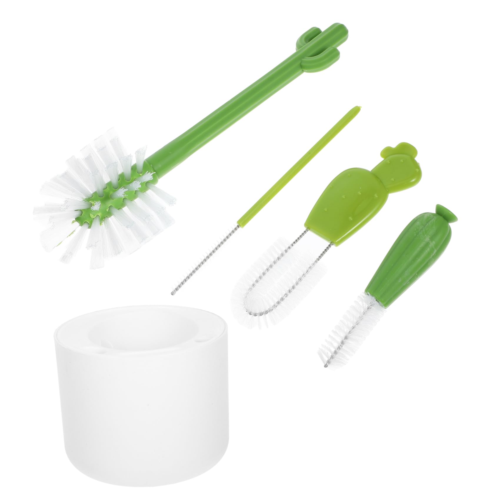 3 Set spazzola per bottiglie di cactus pennello per scanalature sospese pennello per coperchio Set di spazzole per spazi stretti detersivo detergente quotidiano per coperchi Didiseaon