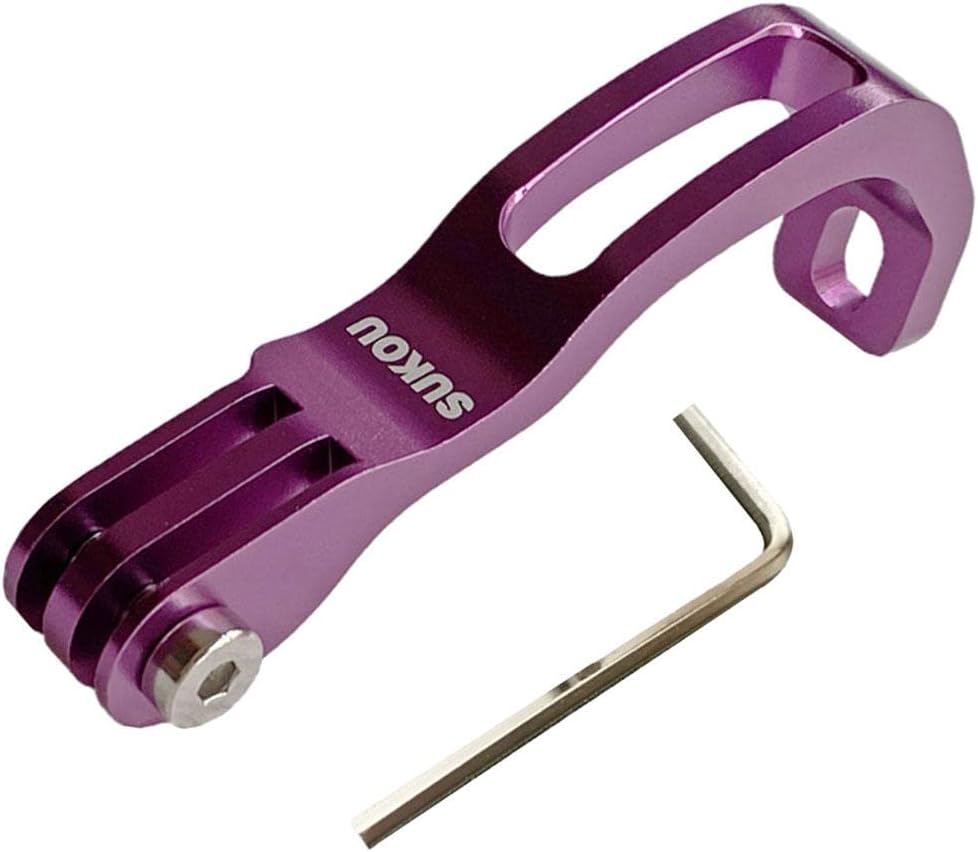 Aluminium Alloy Cycling Head Holder Mount for Brompton Folding Bikes - Sturdy and Front Bracket, Easy Install Bike Accessories - Purple