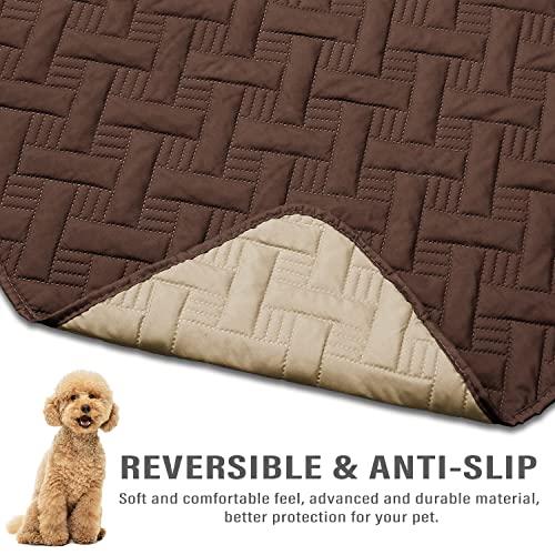 Dog Bed Cover For Pets Blankets Rug Pads For Couch Protection Waterproof Bed Covers Dog Blanket Furniture Protector Reusable Changing Pad (Brown+Beige, 20"X30") #TOP3