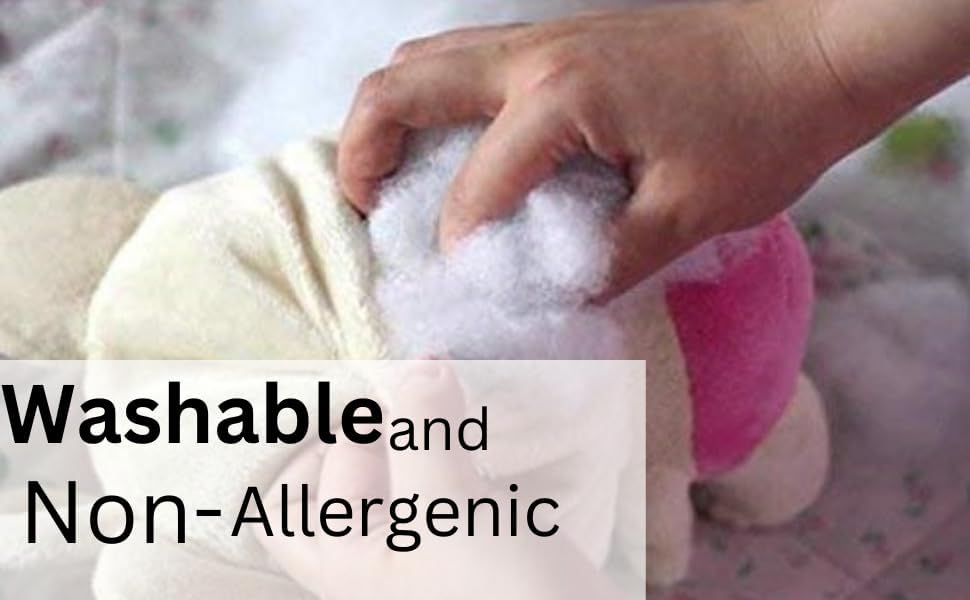 Image of Premium Soft Fiber Polyester Cotton Filling for Cushion Pillow Teddy Bear Toy Stuffing White Lightweight Fluffy Home Craft Filling Material (300g)