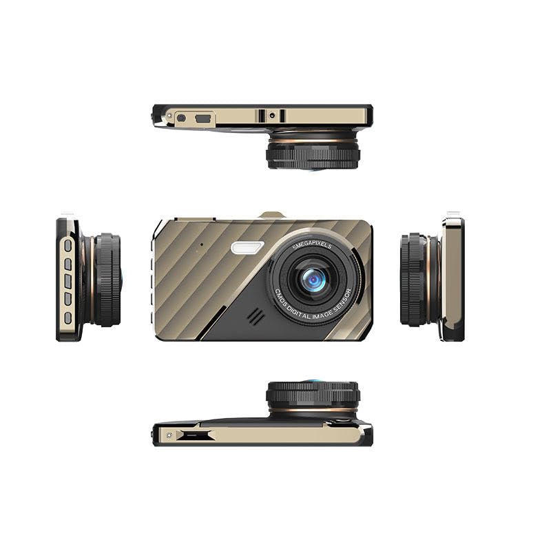 Image of QAWACHH Touch Screen Dash Cam 4 inch 1080P Dual Lens Car DVR Recorder Front and Rear Camera
