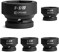 Vista 8 de Capri Tools Dado de impacto corto de 1 pulgada, transmisión de 1/2 pulgada, 6 puntos, SAE