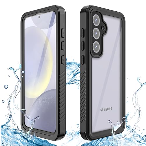 Lunivop Compatible with Samsung Galaxy S24 FE Case 6.7'' Waterproof Dustproof【IP68 Underwater】 Clear Screen Protector Lanyard Diving Swim 【Military Grade Full Body】 Phone Cover