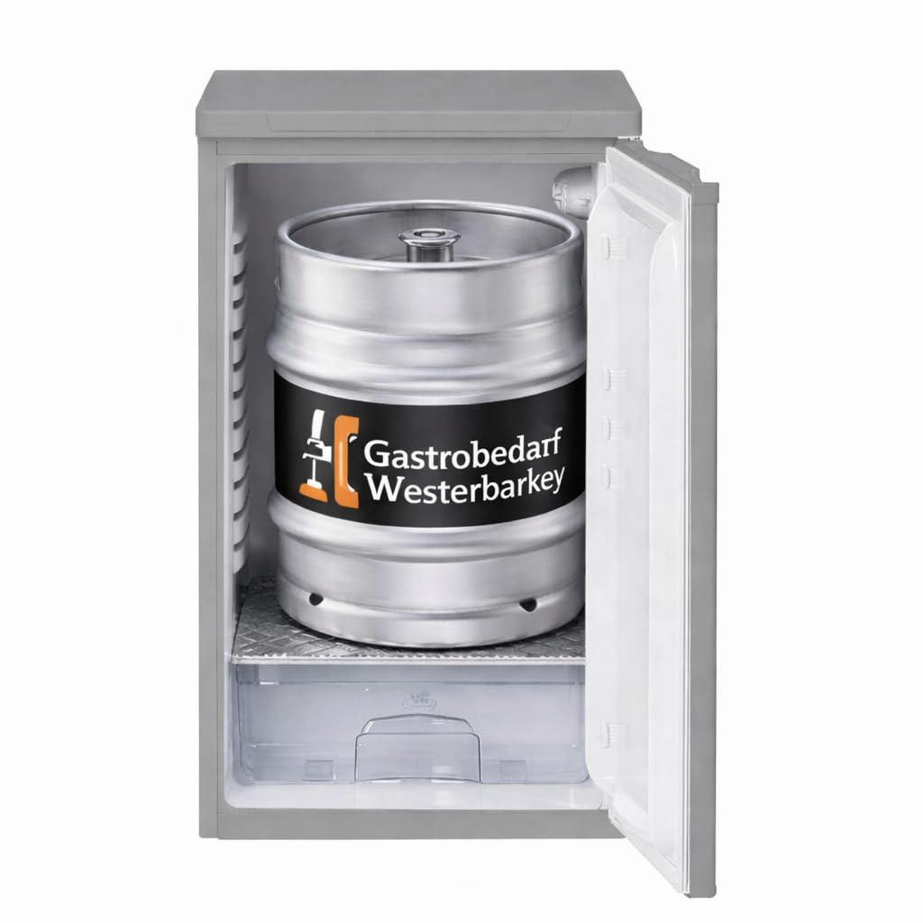 Fassbierkühlschrank Silber für Keg Fässer bis 30l