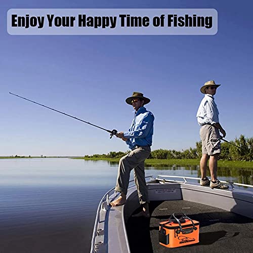 WUBAILI Angeleimer Lebendfisch-Behälter Multifunktionaler Fisch-Lebendköder-Eimer Outdoor-Eva-Angeltasche Faltbare… – Bild 8