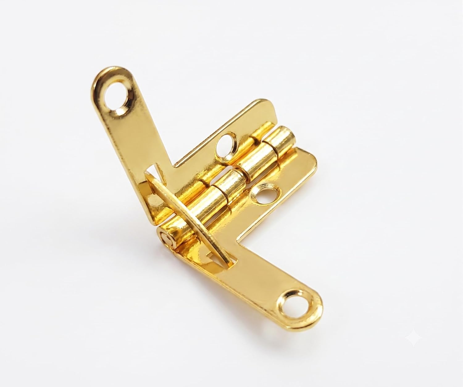 Tia Small Metal Hinge for Wooden Jewelry Box Gift Box Furniture Hardware,Cabinet Door,Small Box Hinge with Screws- (Golden Hinge-23mm-90 Degree, 2Pcs) — Amazon image 2