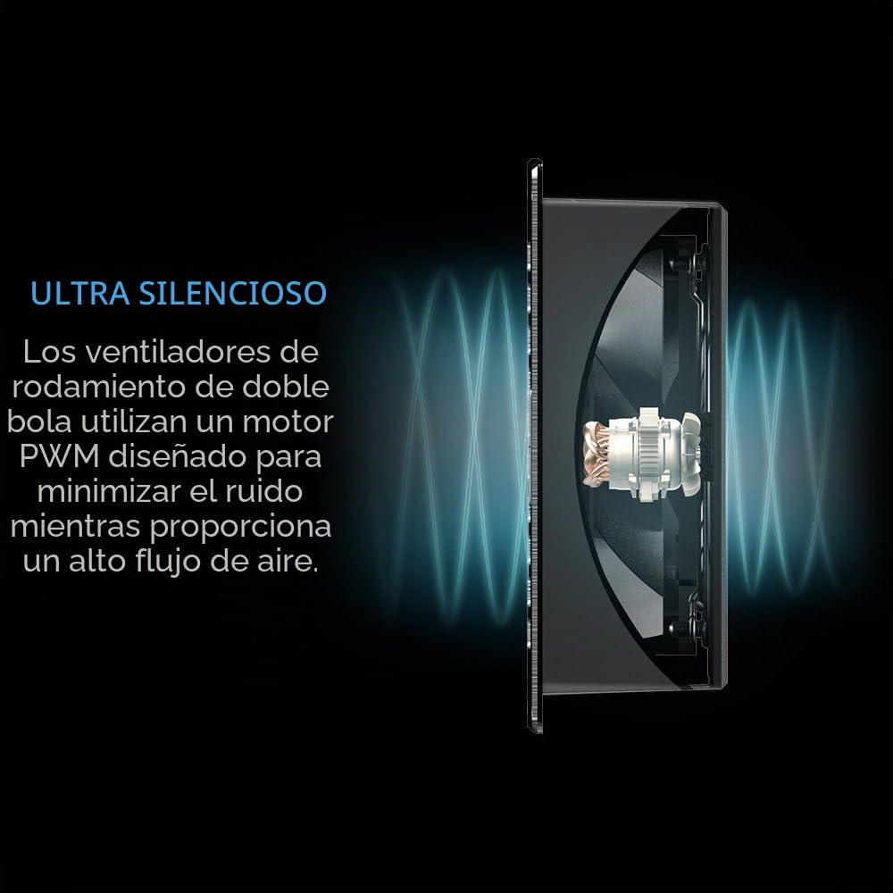 AC Infinity AIRFRAME T7, 400mm Blanco, High-airflow ventilador de refrigeración Sistema de escape circulación de aire, para equipos audiovisuales salas, armarios y carcasas | Flujo de aire de escape, para salas de equipos AV, armarios y recintos