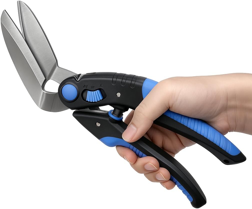 10In Multipurpose Heavy Duty Scissors，Utility Industrial Scissors- Stainless Steel with Serrated Blade, Perfect for Thick Fabrics, Leather, Cardboard, Wood, Carpets and Industrial Shears