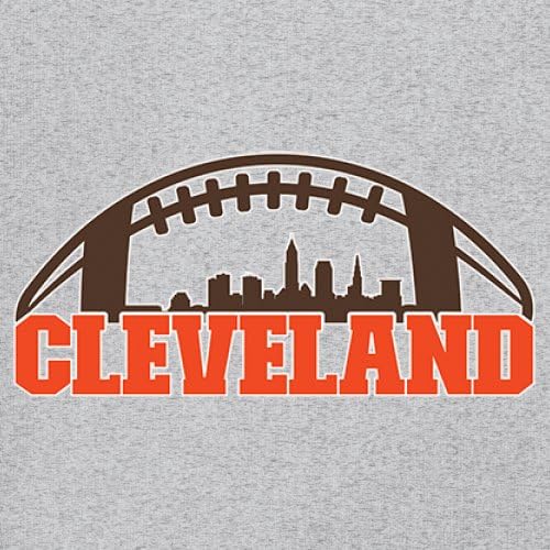Cleveland Skyline Football Sweatshirt Bleed Orange and Brown Dawg Pound Fantasy League Tailgating Game Day Crewneck3