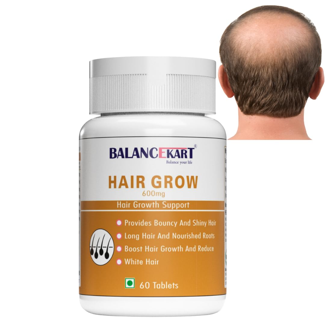 Balancekart Ayurvedic Hair Grow 600MG Tablets: Promote Healthy & Strong Hair Growth for Men & Women, Approved by the Dept. of Ayush-image-3